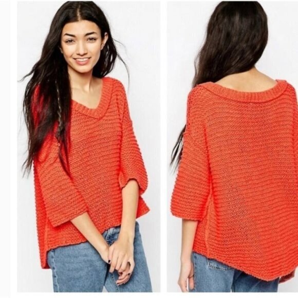 Free People Park Slope Open Knit Sweater sz(S) - Picture 1 of 9